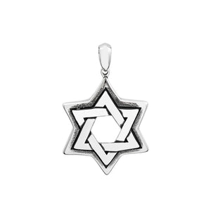 Stainless Steel David Pendant Necklace Men Punk Rock Nightclub Hip Hop Star