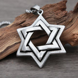 Stainless Steel David Pendant Necklace Men Punk Rock Nightclub Hip Hop Star