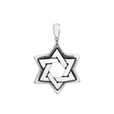 Stainless Steel David Pendant Necklace Men Punk Rock Nightclub Hip Hop Star