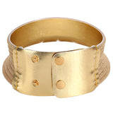 Vintage Leather Choker Necklace for Women - Adjustable African Jewelry