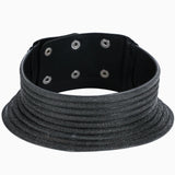 Vintage Leather Choker Necklace for Women - Adjustable African Jewelry