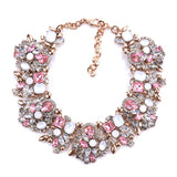 Vintage Crystal Collar Choker Necklace for Women