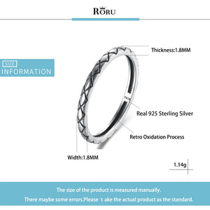 Vintage S925 Silver Finger Rings for Men Women Punk Style Party