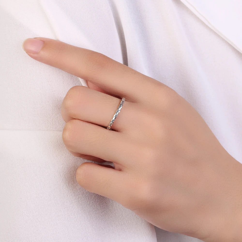 Vintage S925 Silver Finger Rings for Men Women Punk Style Party