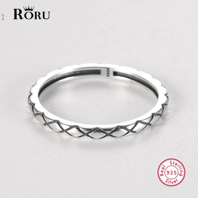 Vintage S925 Silver Finger Rings for Men Women Punk Style Party