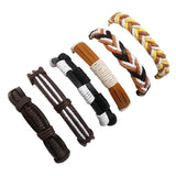 Vintage Multilayer Twist Leather Bracelet Set