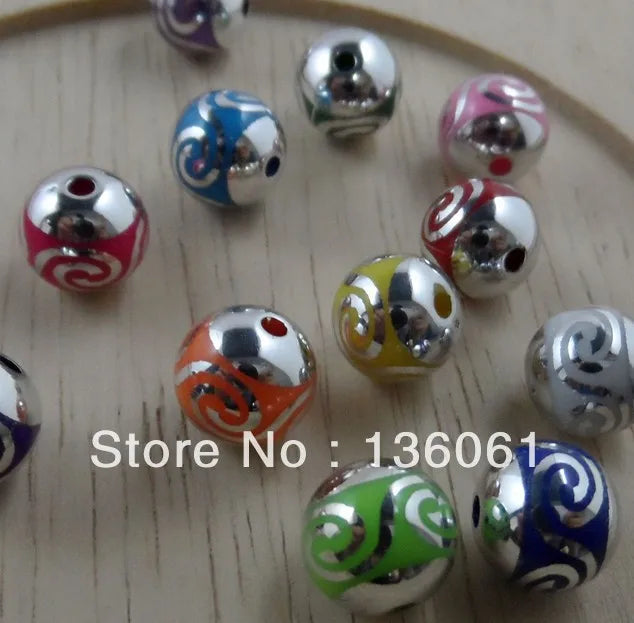 Acrylic Round Spacer Beads for DIY Jewelry Necklace Bracelet 10mm 200pcs