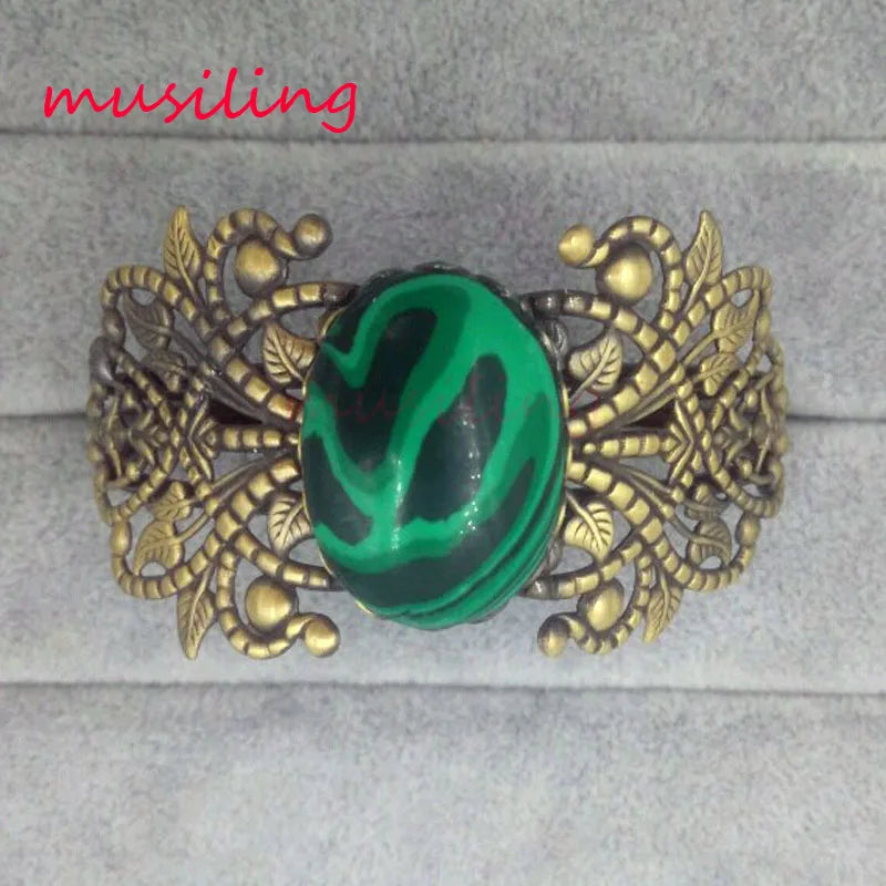 Vintage Style Bronze Charm Bracelet Bangle Jewelry for Women