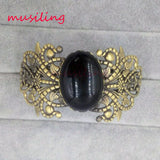 Vintage Style Bronze Charm Bracelet Bangle Jewelry for Women