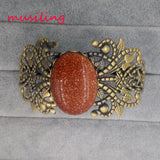 Vintage Style Bronze Charm Bracelet Bangle Jewelry for Women