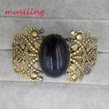 Vintage Style Bronze Charm Bracelet Bangle Jewelry for Women