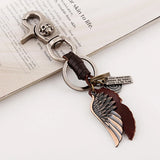Bronze Wing Charm Car Keychain Travel Backpack Key Ring Pendant