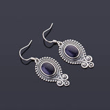 Vintage Style Earrings 925 Sterling Silver Sandstone Moonstone Earrings