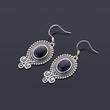Vintage Style Earrings 925 Sterling Silver Sandstone Moonstone Earrings