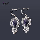 Vintage Style Earrings 925 Sterling Silver Sandstone Moonstone Earrings