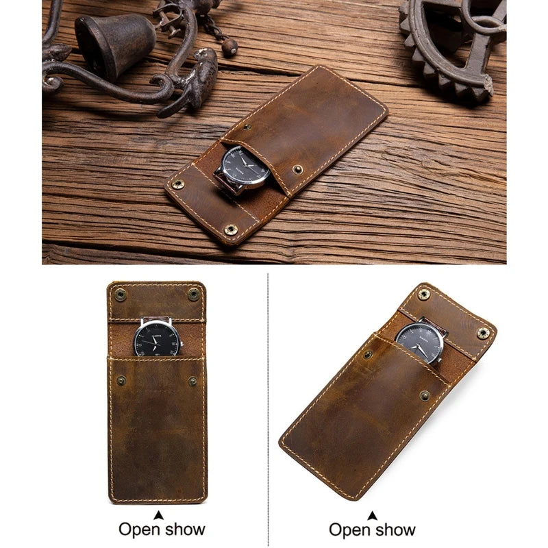 Vintage Style Leather Bag Unique Gift for Husband Father Birthday