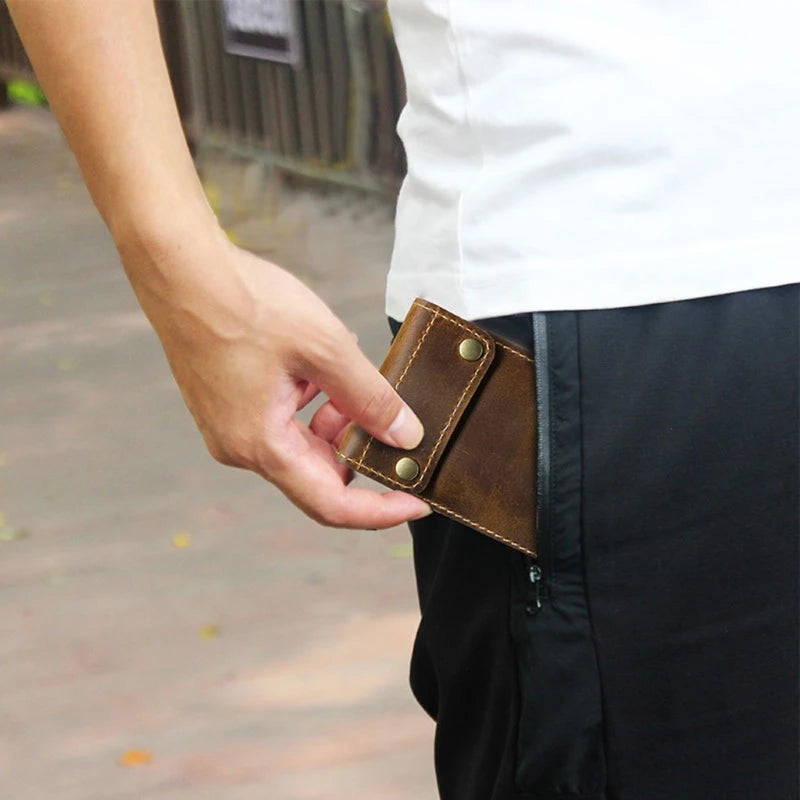 Vintage Style Leather Bag Unique Gift for Husband Father Birthday