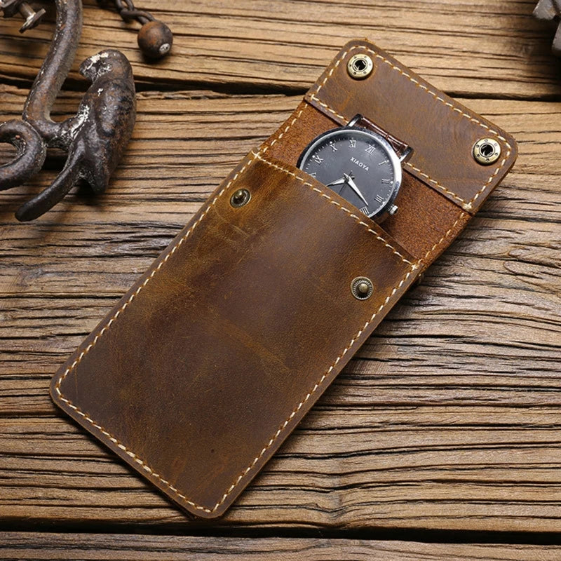 Vintage Style Leather Bag Unique Gift for Husband Father Birthday