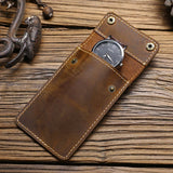 Vintage Style Leather Bag Unique Gift for Husband Father Birthday