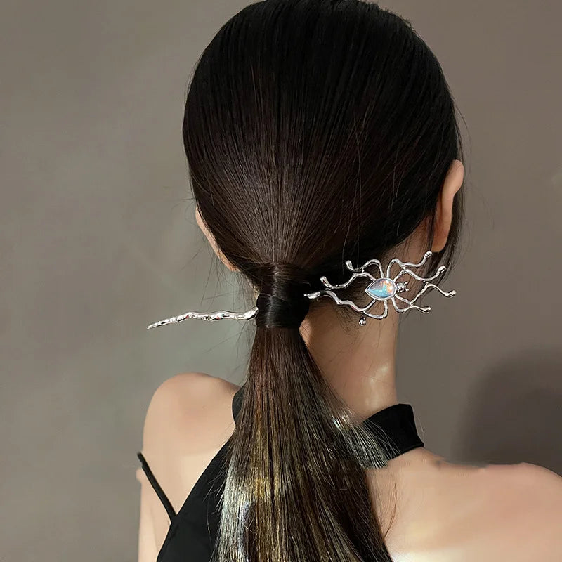 Vintage Metal Hairpin Tassel Flower Hair Stick Headwear Women Jewelry