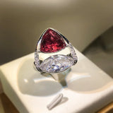 Vintage Pear Shape Engagement Ring Imitated Ruby
