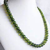 Vintage Peridot Quartz Necklace Olivine Stone Wedding Pendant