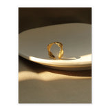 Adjustable Feather Finger Ring Retro Open Creative Ring