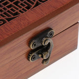 Vintage Wooden Jewelry Organizer Box Trinket Case Chest