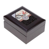 Vintage Wooden Jewelry Organizer Box Trinket Case Chest