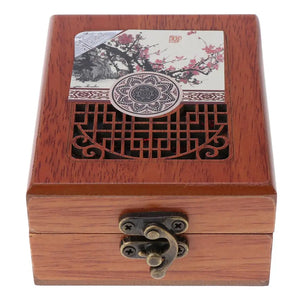 Vintage Wooden Jewelry Organizer Box Trinket Case Chest