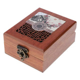 Vintage Wooden Jewelry Organizer Box Trinket Case Chest