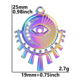 Vintage Evil Eye Charm Pendant Stainless Steel Necklace Gift