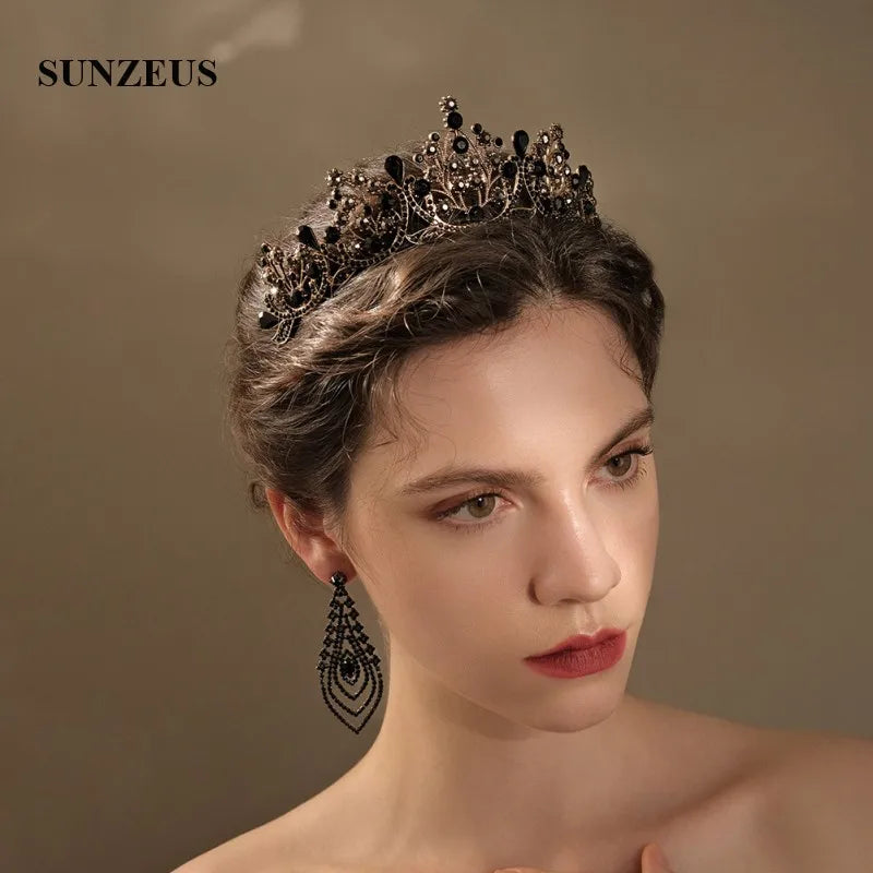 Vintage Tairas Metal Bridal Wedding Hair Jewelry Baroque Girls Party Headwear