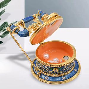 Vintage Telephone Jewelry Box Trinket Box Enameled Home Decor Gift