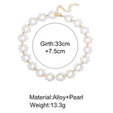 Vintage Pearl Choker Necklaces for Women Collar Necklaces