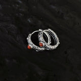 Vintage Thai Silver Ear Buckle For Men Women Auspicious Clouds Earring