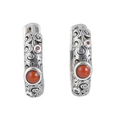 Vintage Thai Silver Ear Buckle For Men Women Auspicious Clouds Earring