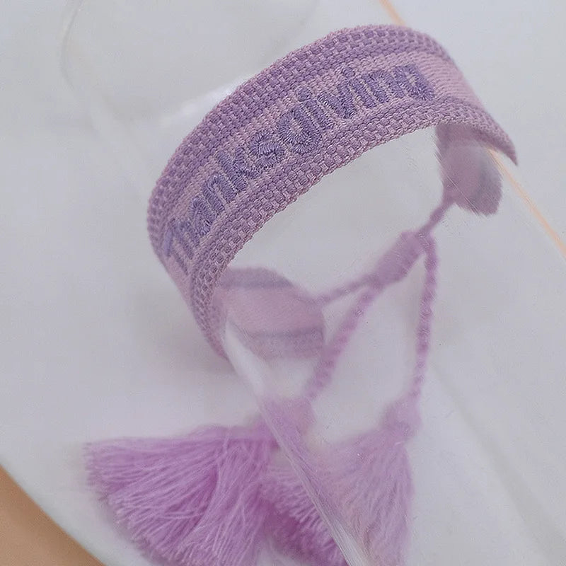 Vintage Thanksgiving Embroidery Bracelets for Women