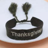 Vintage Thanksgiving Embroidery Bracelets for Women