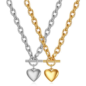 Vintage Thick Chain Punk Necklace Stainless Steel Chok