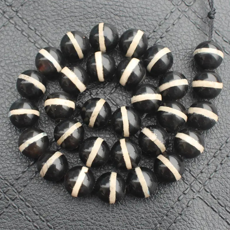 Vintage Tibet Dzi Agate Round Beads for Jewelry Making