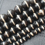 Vintage Tibet Dzi Agate Round Beads for Jewelry Making