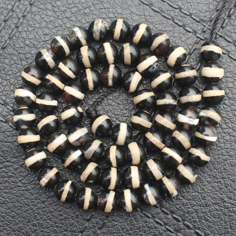 Vintage Tibet Dzi Agate Round Beads for Jewelry Making