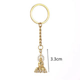 Vintage Tibetan Amitabha Buddha Pendant Keychain