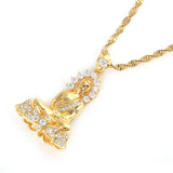 Vintage Tibetan Amitabha Buddha Pendant Necklace Jewelry