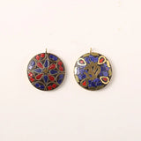 Vintage Tibetan Flower OM Metal Pendant for Jewelry Making