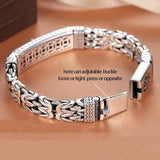Tibetan Silver Diamond Pestle Peace Men's Bracelet