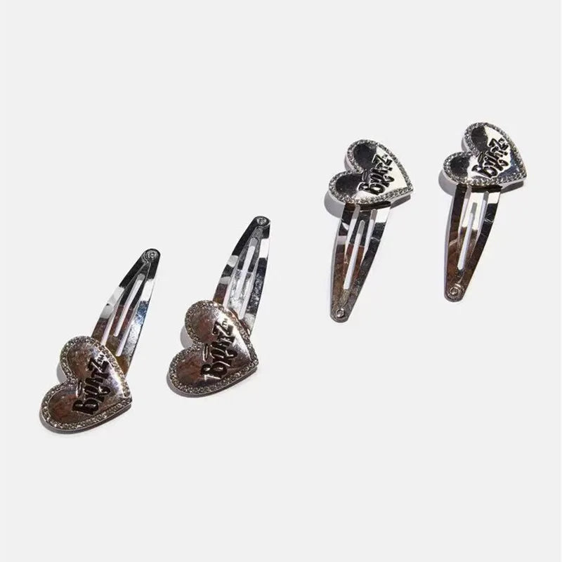 Vintage Heart Butterfly Hairpin Sweet Charm Hair Clip Y2k Hair Accessories