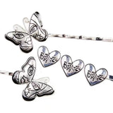 Vintage Heart Butterfly Hairpin Sweet Charm Hair Clip Y2k Hair Accessories