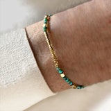 Vintage Chrysocolla Bracelet Copper Bead Mix Match Arm Accessory